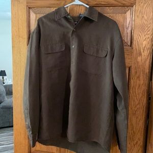 GEORGE men’s button up 100% polyester fashion shirt. Large (42/44)